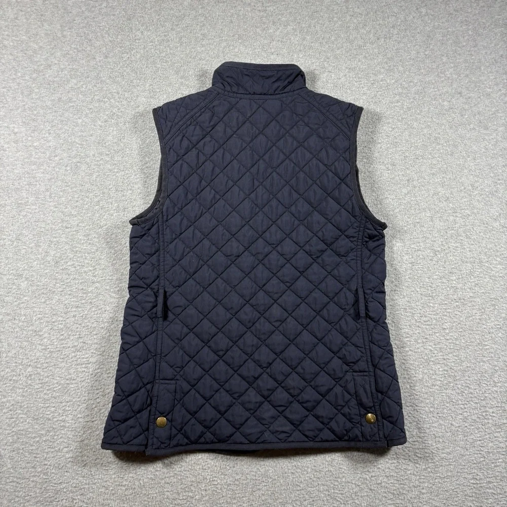 Polo Ralph Lauren Quilted Vest Girls XL 16 Navy Blue Barn Equestrian Snap Pocket